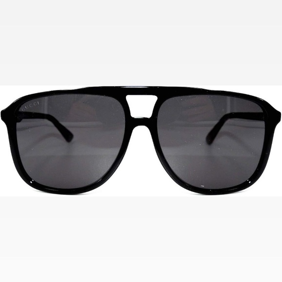 NEW AUTHENTIC GUCCI BLACK SUNGLASSES GUCCI AVIATOR EYEWEAR - Picture 3 of 7